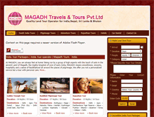 Tablet Screenshot of magadhtours.net